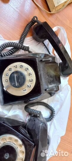 Стационарный телефон ретро СССР дисковый