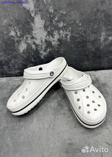 Мужские Crocs кроксы белые