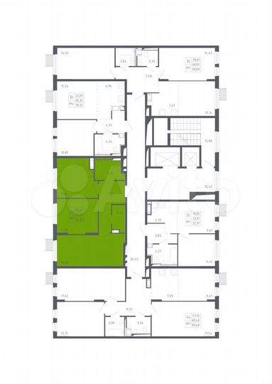 2-к. квартира, 54,8 м², 13/13 эт.