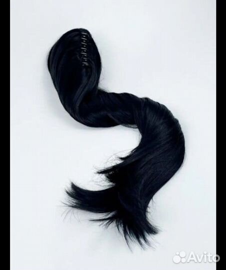 Хвост шиньон на крабе черный