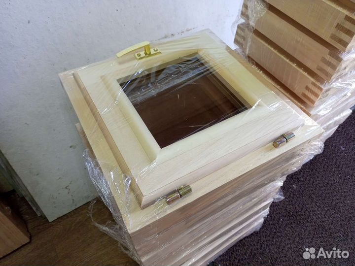 Деревянные окна для бани липа