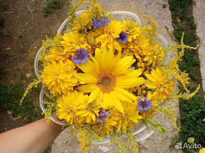 Букет цветов из ромашек