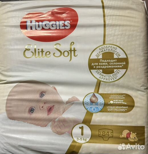 Подгузники huggies elite soft 1