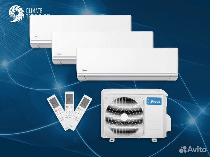 Мультисплит midea с монтажом