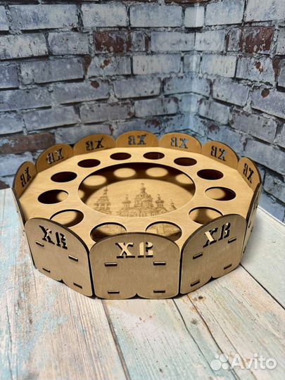 Подставка для кулича и яиц фанера