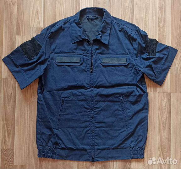 Офисная военная форма синего цвета короткий рукав