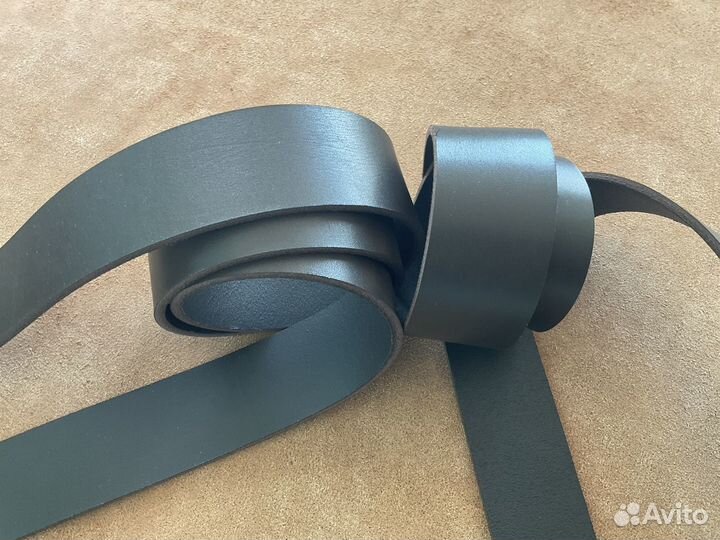 Ременные заготовки из темно-коричневой бычьей кожи