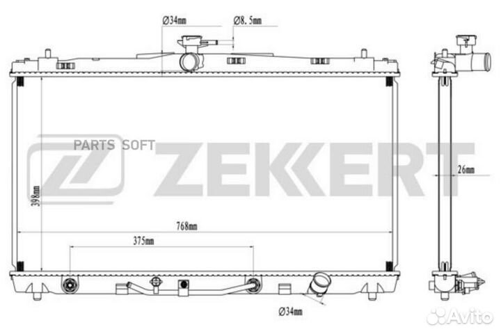 Радиатор охлаждения Тойота Камри (V50) 11