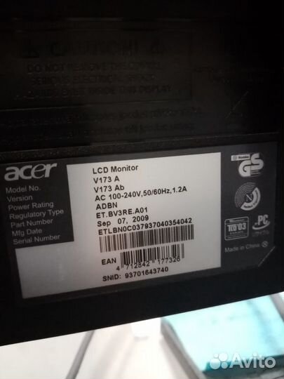 Монитор LCD Samsung 710V D Рабочий