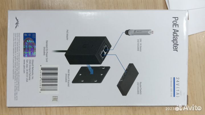 Poe инжектор Ubiquity PoE Adapter 24V 1A