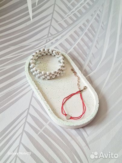 Декоративный поднос из гипса