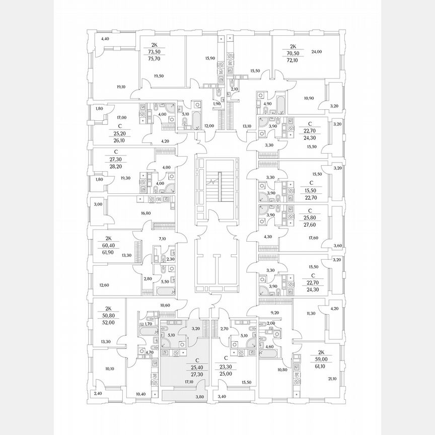 Квартира-студия, 27,3 м², 6/13 эт.