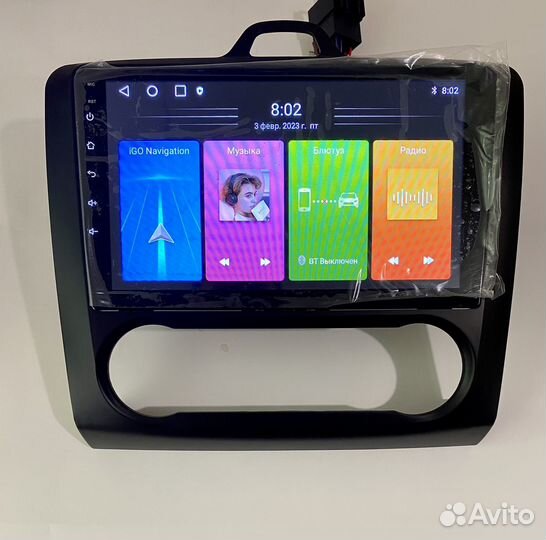 Магнитола android 2/32GB IPS ford focus 2.Новая