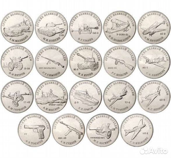 Юбилейные 25 рублевые монеты РФ