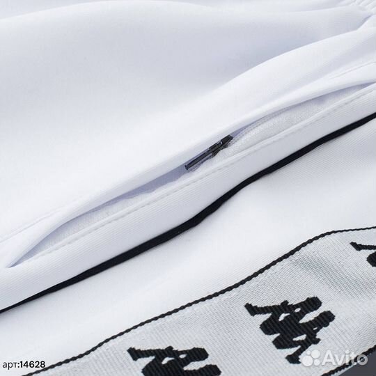 Спортивные штаны kappa белые С лампасами 40(XXS)