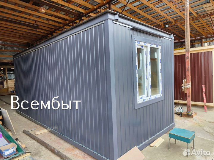 Строительная бытовка на участок в назначенное время