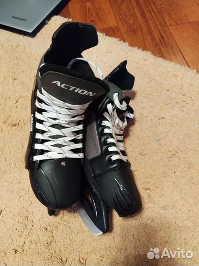 Коньки хоккейные action span