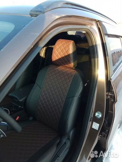 Чехлы экокожа Ромб на Mitsubishi Eclipse Cross