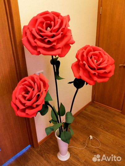 Светильник роза из изолона