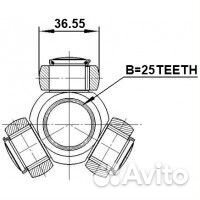 Трипоид 25X36.55 hyundai tucson 04: -OCT.2006 (200