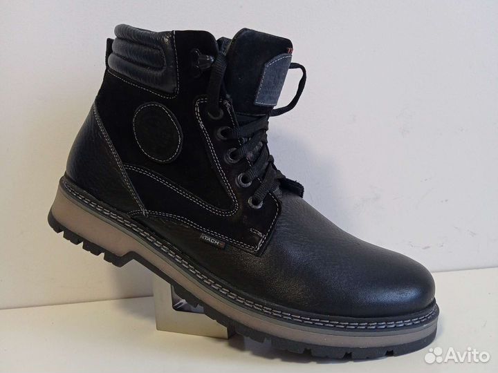 Ботинки зимние 40(26 см), 42(28 см)кожа,мех натур