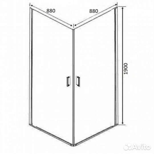 Душевой уголок Orange E04-090TCR