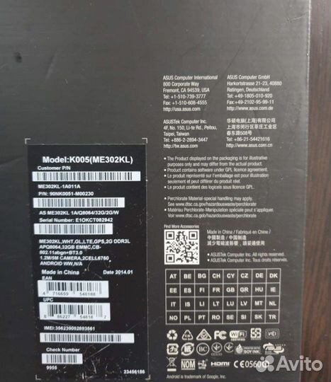 Планшет asus