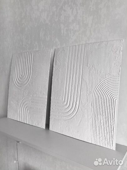 Декоративное панно из штукатурки