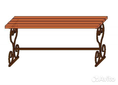 Скамейка со спинкой и без