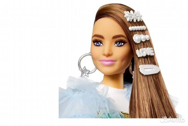 Barbie Экстра кукла в радужном платье Gyj78