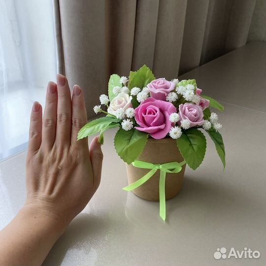 Букет цветы из мыла