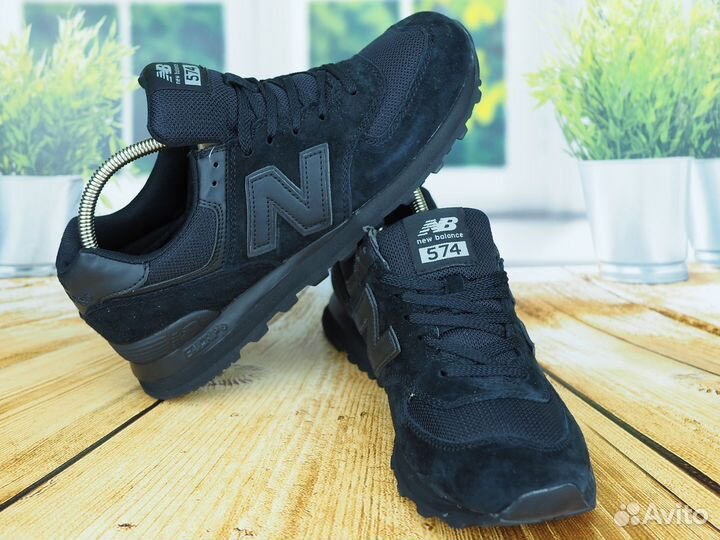 New Balance 574 Люкс качество в чёрном