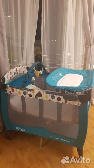 Детская кровать манеж с матрасом бу