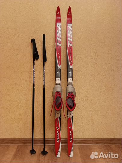 Лыжи беговые детские tisa 130 см