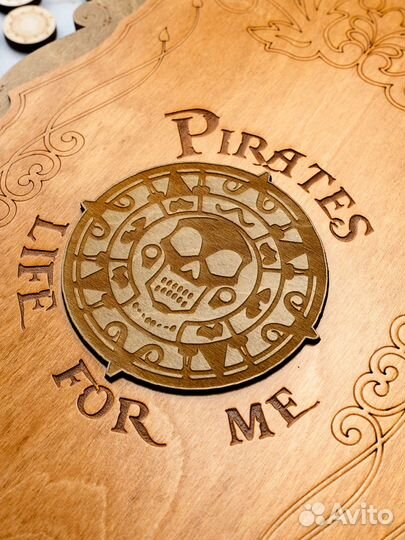 Нарды большие деревянные Пират 60х60