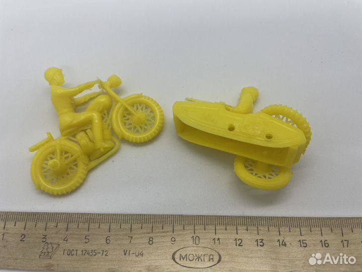 Солдатики мотоциклист пулеметчик