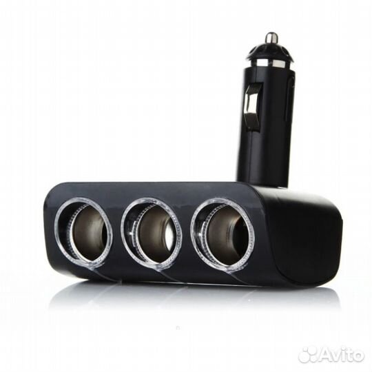 Разветвитель Fumiko CS02 3 азу 1А черный (Новый)