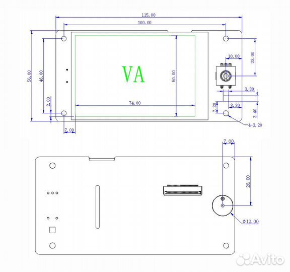 Плата управления lerdge-Z ARM32 + 3,5-дюймовый се