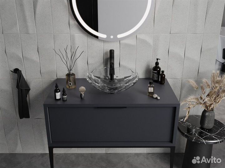 Накладная раковина Mexen inga 44см материал стекло прозрачный