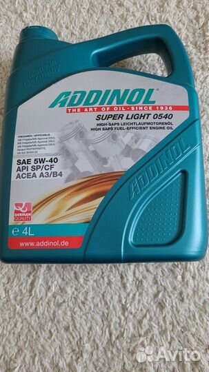 Моторное масло 5w40 Addinol Super Light