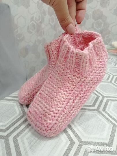 Следки вязаные для девочки размер 16-17