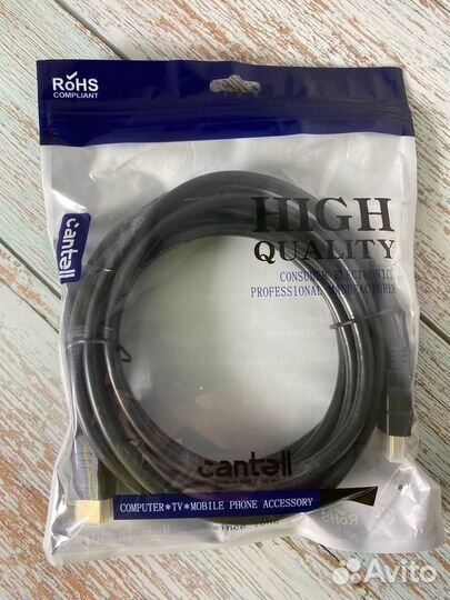 Цифровой кабель hdmi 3м ver 1.4, FullHD, 2K, новый