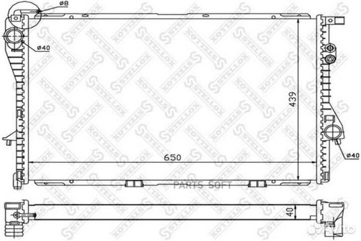 Stellox 1025082SX 10-25082-SX радиатор системы охл