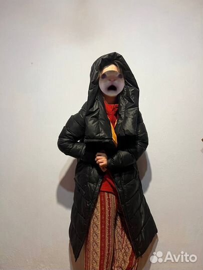 Пуховик miegofce черный длинный