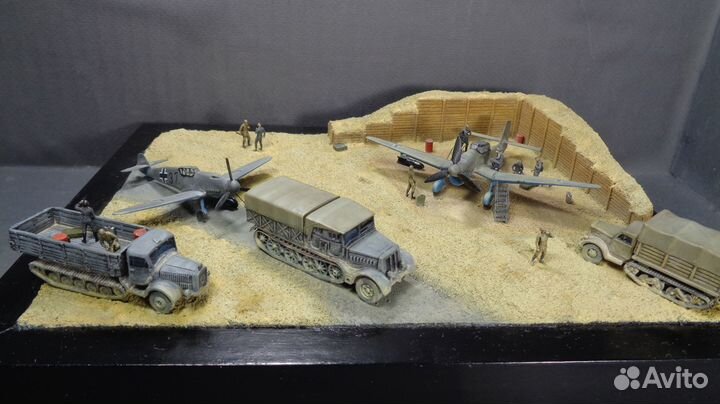 Немецкий аэродром. Диорама в масштабе 1/144