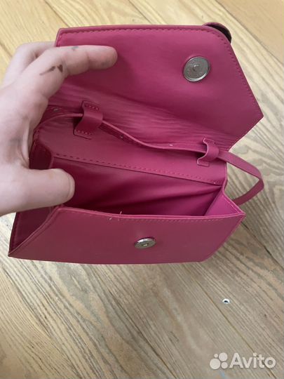 Сумка розовая через плечо