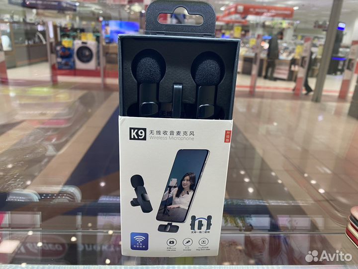 Петличный микрофон 2в1