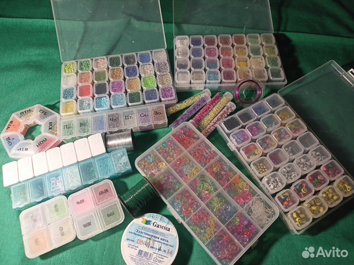 Бисер,бусины,лески,проволоки и эластомерная нити