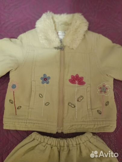 Куртка на меху и брюки для девочки