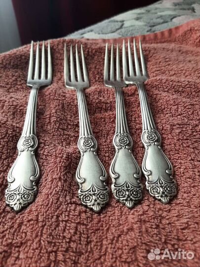 Мельхиоровые вилки 4 шт